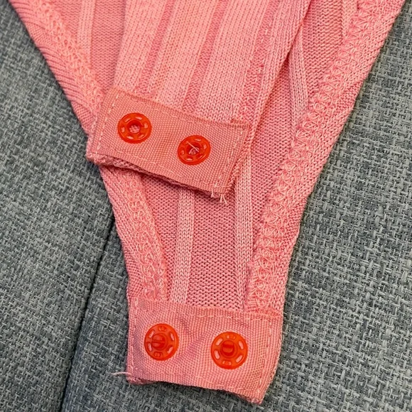 NEW • Pink Rib Knit Bodysuit - Picture 7 of 14